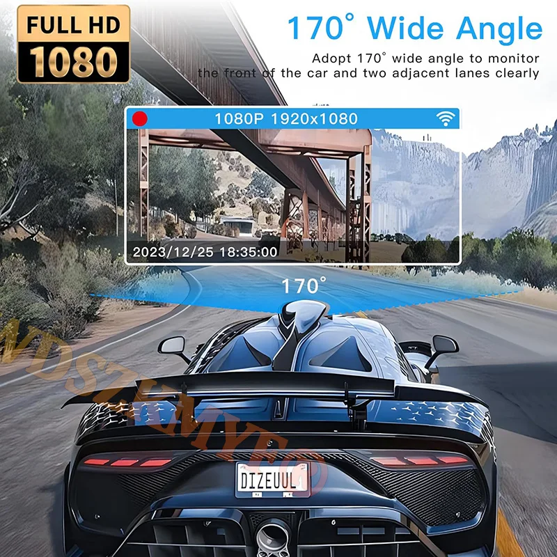 WIFI APP Dash Cam for Car 1080P Video Recorder  2/3Channel Dashcam Car DVR Front Rear View Camera Parking monitor car accessory