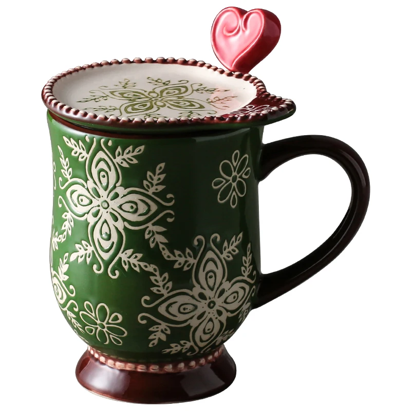 

Керамическая кружка с ручной росписью HF, простая и модная чашка для чая, чашка для молока, завтрака, Офисная домашняя кофейная чашка