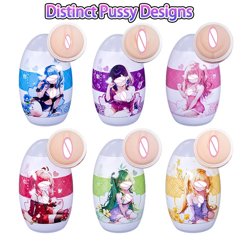 Male Masturbator YUU Masturbation Egg Anime Cup for Man Pocket Pussy Real Artificial Vagina Portable Adult Sex Toys 6 Colors