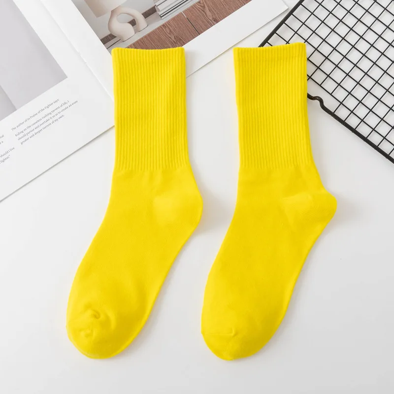 1 Paar Damensocken für alle Jahreszeiten, bunte, mittellange, atmungsaktive Baumwollsocken, hochwertige, einfarbige, bequeme Heimsocken # – Detail 16