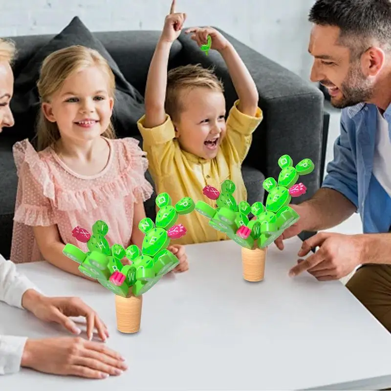 

Cactus Kids Toy Alphabet Learning Wood Stacking Balancing Game In Cactus Shape Multifunctional Montessori Toys Educational Early