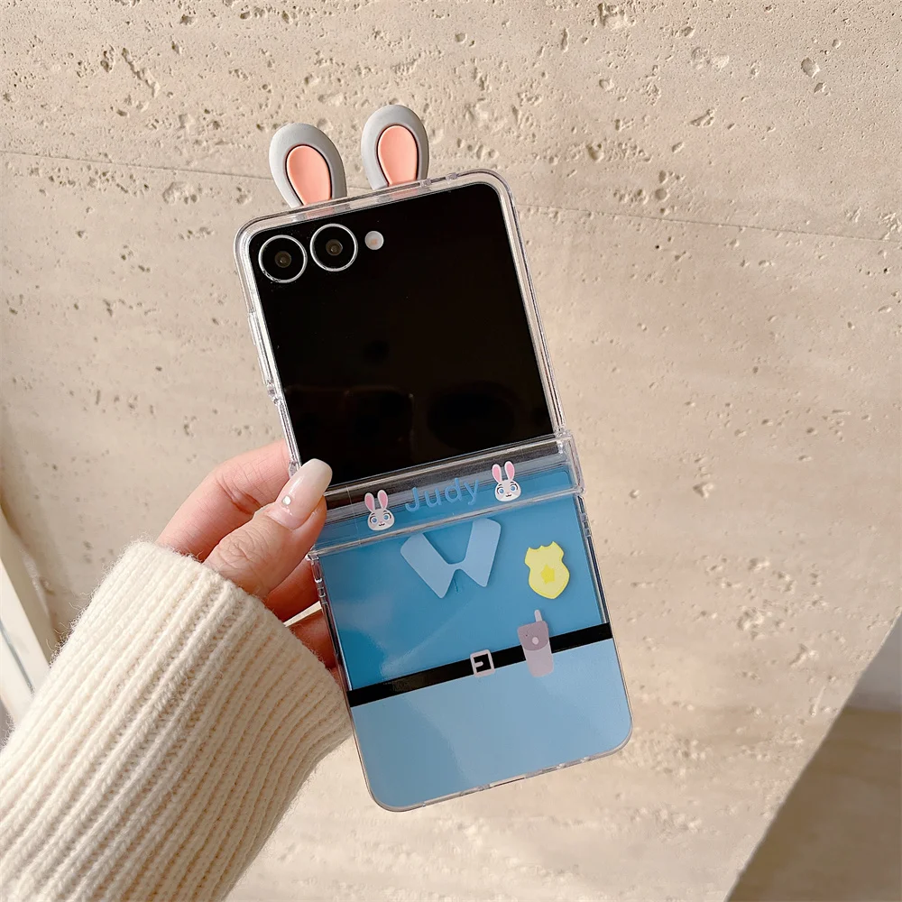 Zootopia Rabbit & Fox Plush Pendant Phone Case with Enhanced Protection