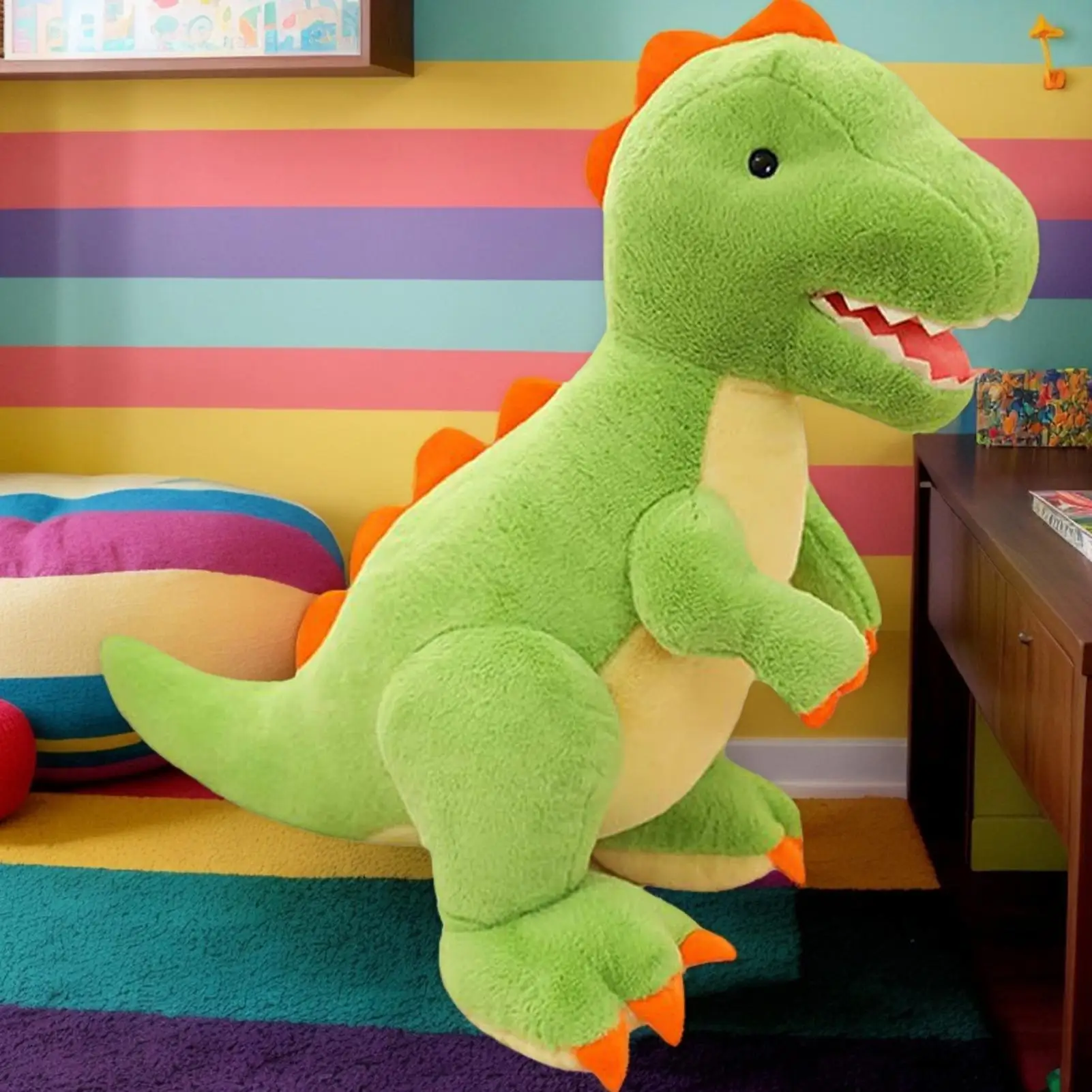 Stuffed Dinosaurs For Boys Soft Animal Cute Plush Children's Throw Pillow For Kids Boys Girls Baby Family Story Adventure