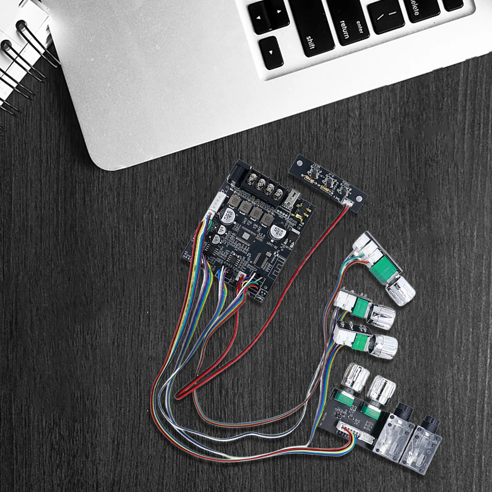 듀얼 마이크 에코 오디오 파워 앰프 모듈, 볼륨 조절, 블루투스, USB, AUX 사운드 입력 기능을 갖춘 홈 패시브 스피커용 앰프 보드 키트
