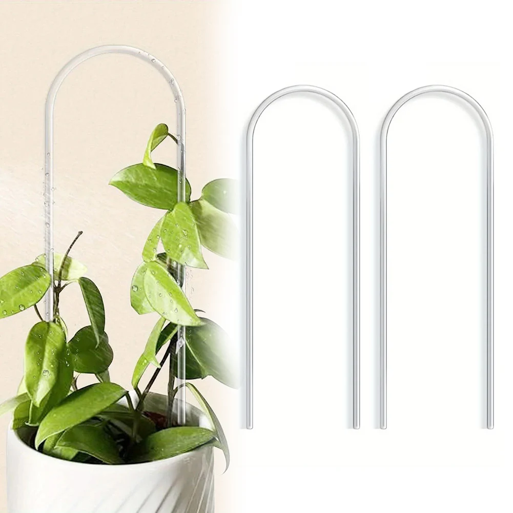 2PCS U-shaped Acrylic Plant Climbing Support Frame Indoor Flower Plant Vine Climbing Bracket Fixed Rod