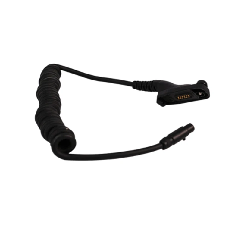 For FCS-TACTICAL AMP Tactical Headset V20 V60 PTT Connects Cable Adaptor Connector Standard KN6 to BAOFENG KENWOOD TYT tactical headset walkie talkie headset adapter