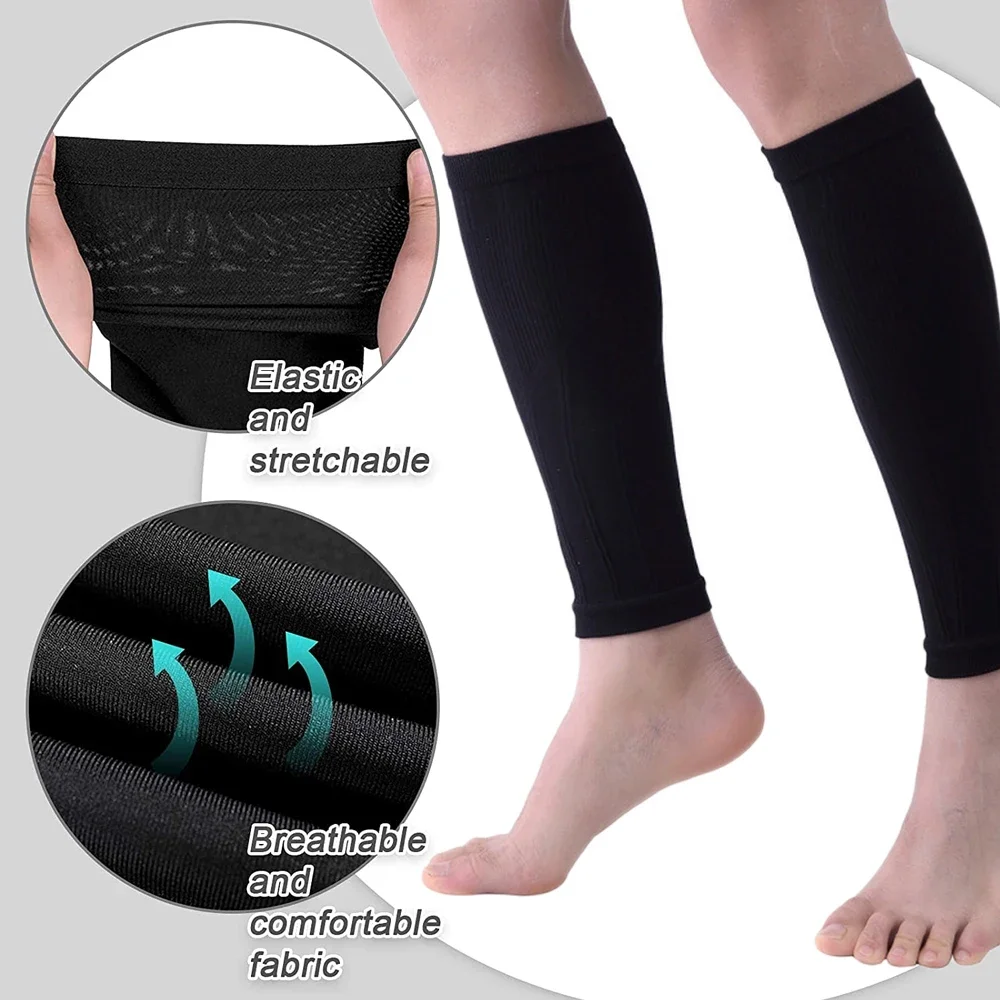 Calf Compression Sleeves Men & Women Calf Support Leg Compression Socks Shin Splint & Pain Relief 1Pair