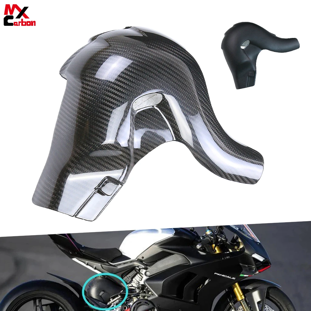 

Motorcycle Exhaust Cover Full Carbon Fiber Accessories For Ducati Panigale V4 V4S V4R Streetfighter 2021 2022 2023 (Only EURO 5)