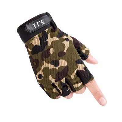 Half Finger Cycling Glove Winter Warm Men Sports Climbing Fitness Driving Mitten