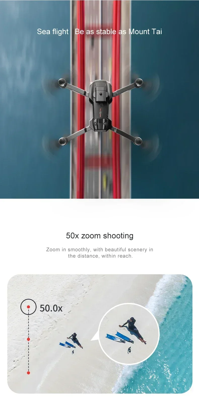 Xiaomi MIJIA M1S Drone Professional 8K GPS Three Camera 5G Folding Obstacle Avoidance Optical Flow Positioning Upgraded 10000M