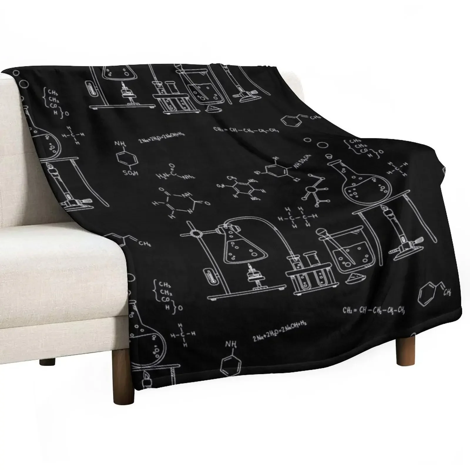 

Chemistry Throw Blanket Decorative Throw Thermal Plaid Luxury Thicken Blankets