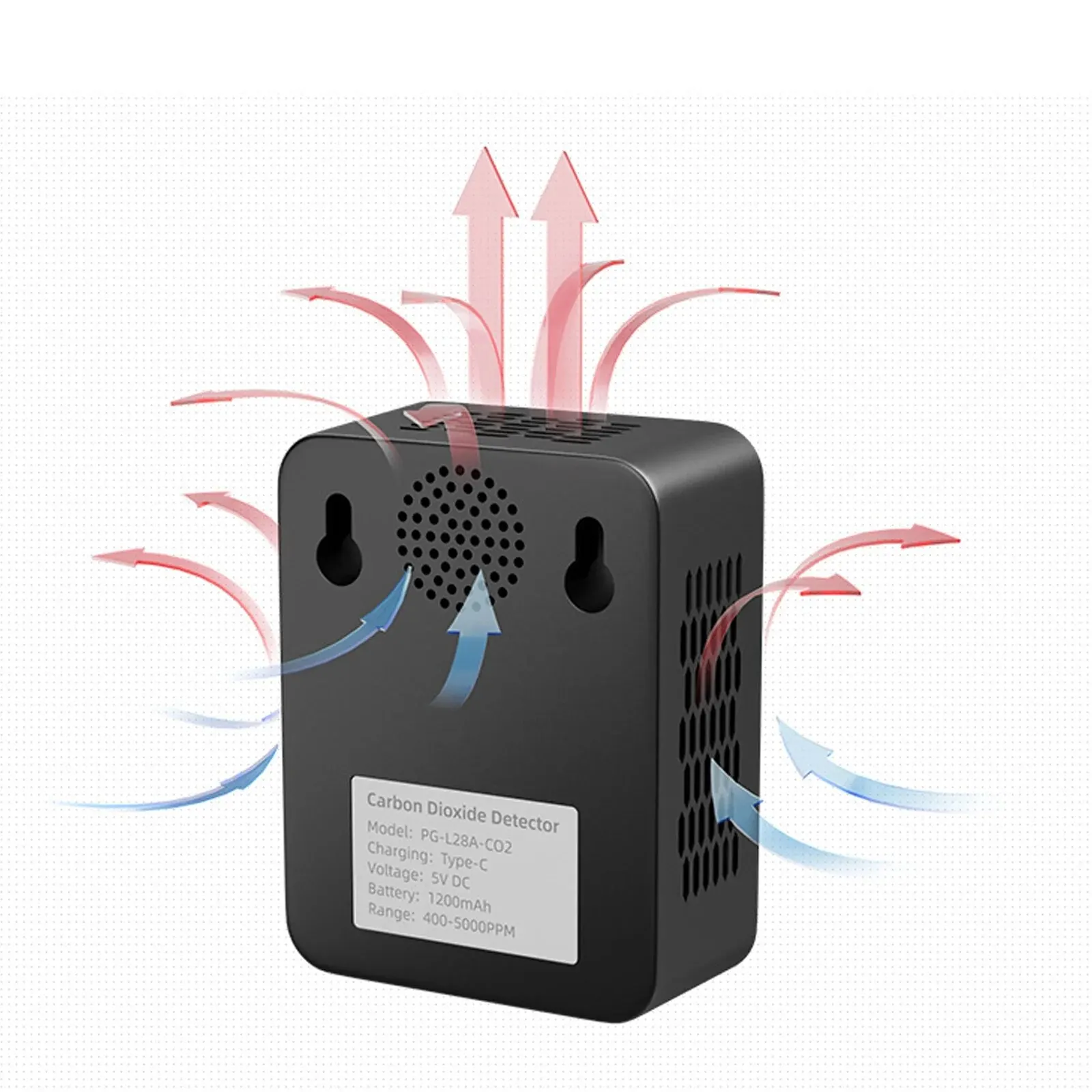 LCD CO2 Meter Air Quality Temperature Carbon Dioxide Detector Automatic Calibration 400-5000PPM Air Quality Monitor 3 In 1