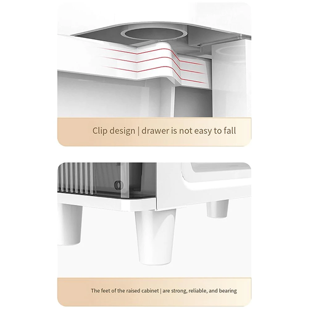 Narrow Toilet Storage Cabinet 4/5 Tier Waterproof Narrow Toilet Drawer Closestool Crevice Rack for Small Spaces Bedroom Bathroom
