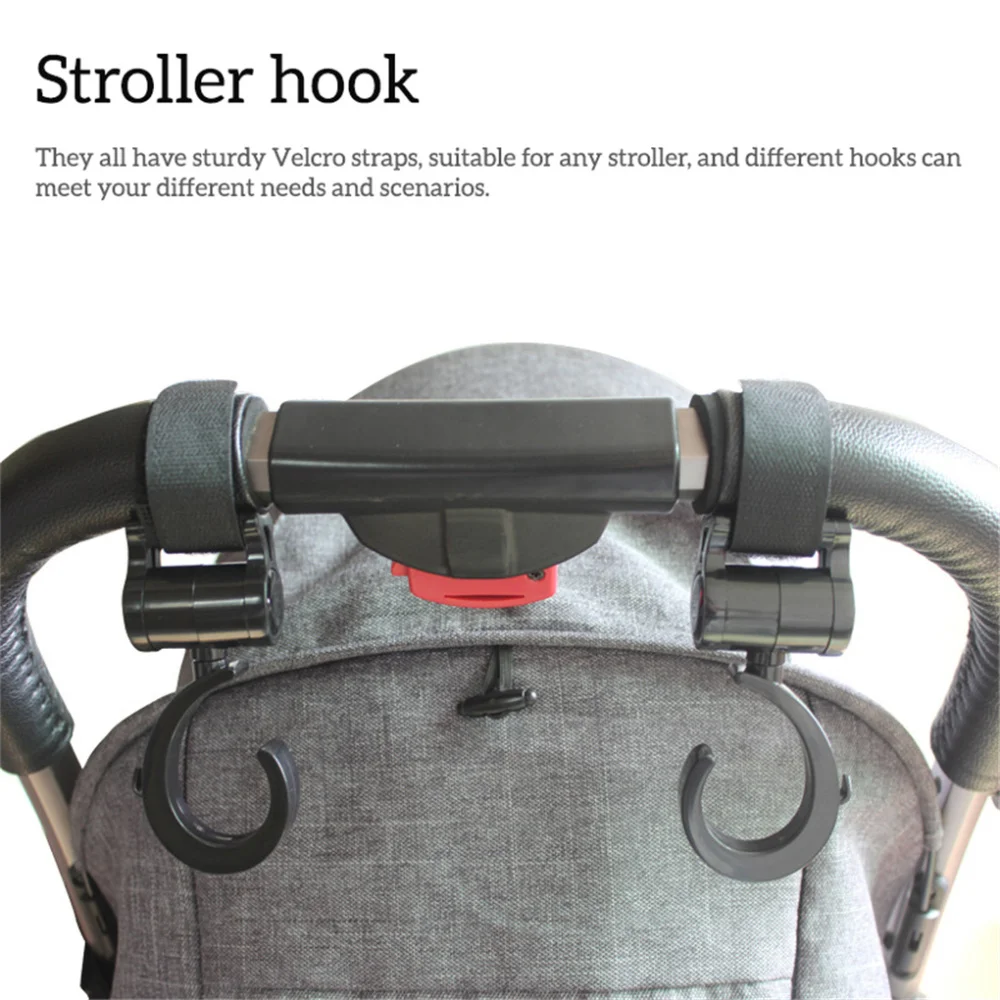 Baby Stroller Hook Clips Rotation Carriage Hangers Wheelchair Organizer Anti-lost Portable Hanging Accessories 2PCS Baby Strollers medium