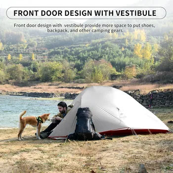 2 Person Tent Lightweight Backpacking Tent with Footprint - Free Standing Ultralight Camping Hiking Backpack Tents 4