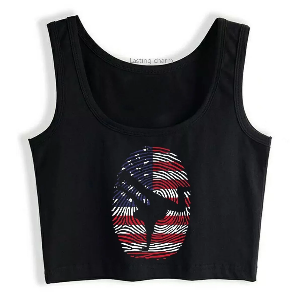 

Breakdance usa gift women's Crop top premium slim fit sport top