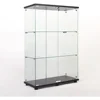49'' Display Cabinet with 2 Doors, Floor Standing Bookshelf, Contemporary 3-Shelf Case Glass Display Cabinet 1