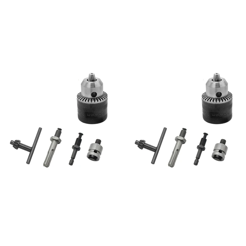 

Big Deal 10Pcs 1.5-10Mm 3/8-24UNF Drill Chuck Set Drill Adapter Changed Impact Wrench Into Eletric Drill Chuck Drill Tool Kits