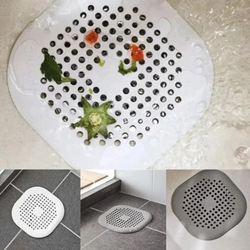 1PC Kitchen Sink Anti-clogging Silicone Floor Drain Cover Bathroom Drain Hair Filter Screen