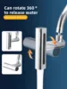 4in1 360° Swivel Spout Waterfall Kitchen Faucet Universal Sprayer Bathroom Basin Water Tap Extender Rainfall Kitchen Sink Mixer 4