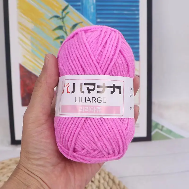 Knitting Yarn 25g Milk Cotton Yarn Soft Anti-Pilling for Knitting Crocheting Sweater Hat DIY