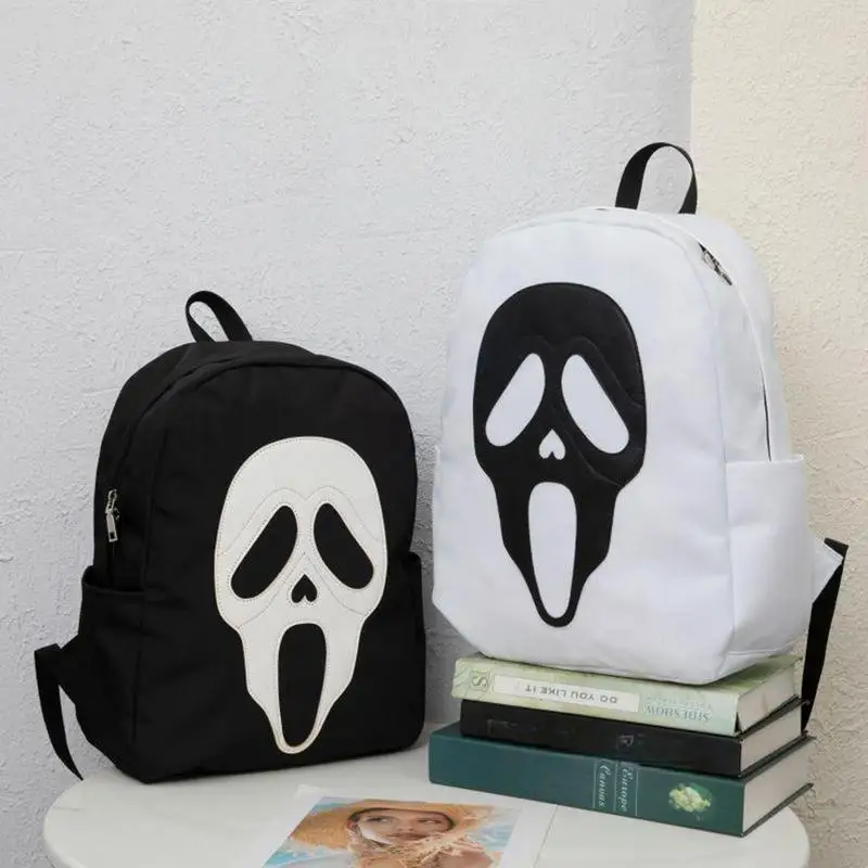 

Halloween Ghost Backpack Personality Shoulder Lightweight Waterproof Backpack Halloween Travel Hiking Daypack For Men Women