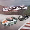 1: 12 Rc Police Cars With LED Light 2.4G Remote Control Car Models High Speed Radio Controled Machine Off-Road Drift vehicle Toy 3