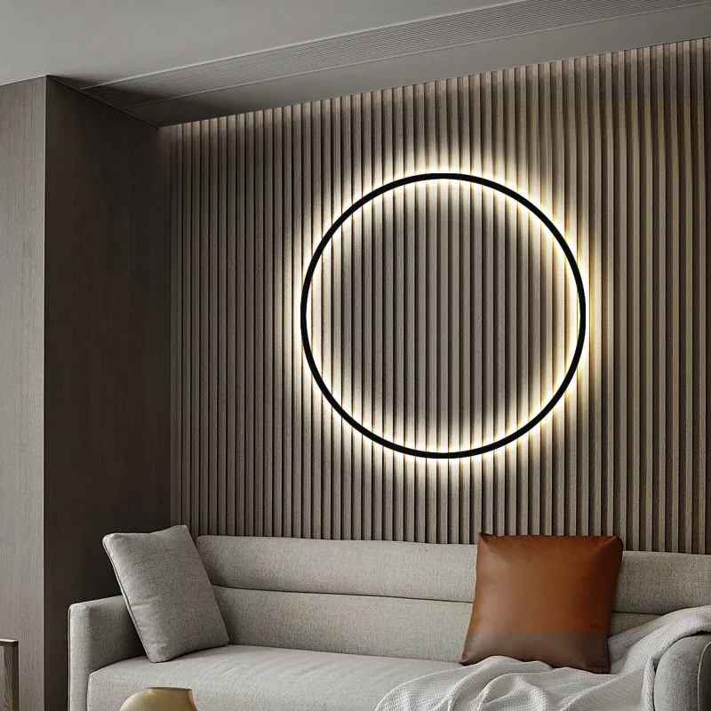 Nordic Light Luxury Minimalist Designer Circle Bedhead Wall