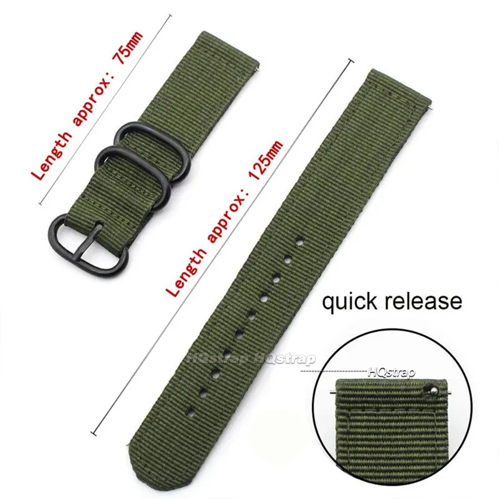 Woven Nylon Universal Watch Strap – Quick Release Fabric Wristband