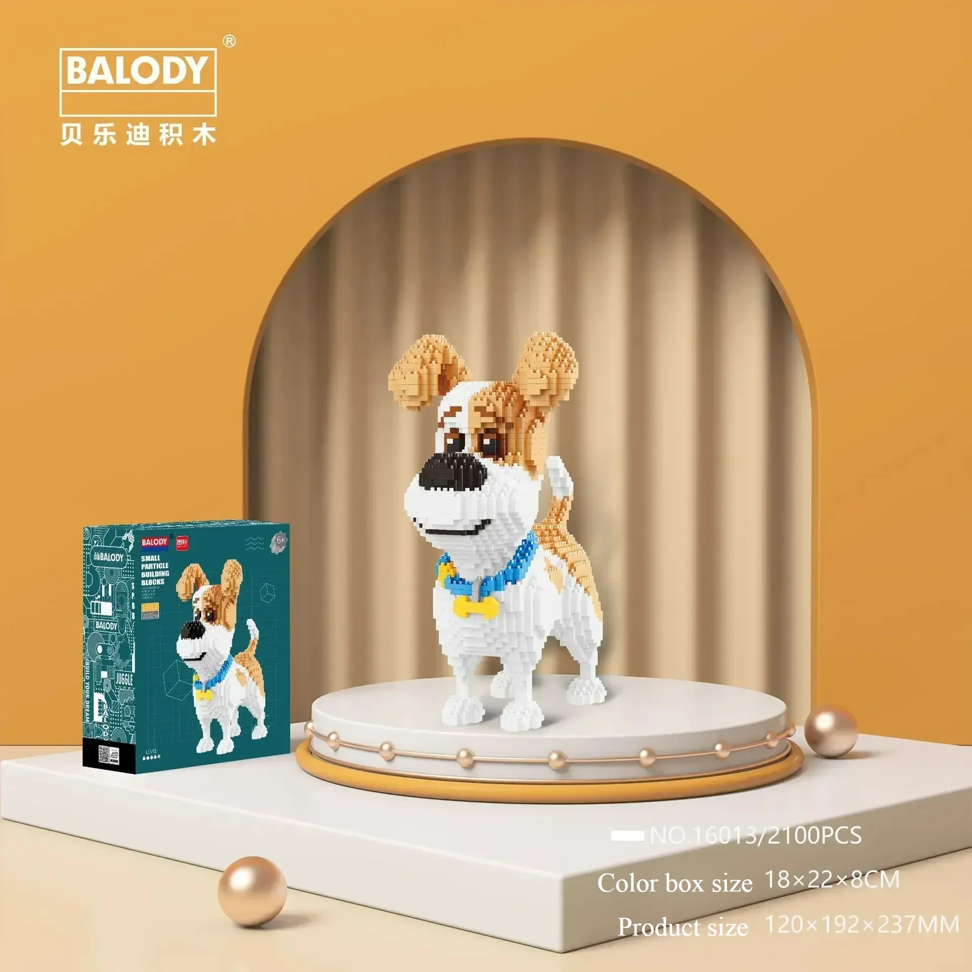 Pet Building Blocks Doberman Shiba Inu Poodle Dog Mini Bricks Cat Figure Husky Schnauzer Model Toys For Kids Gift
