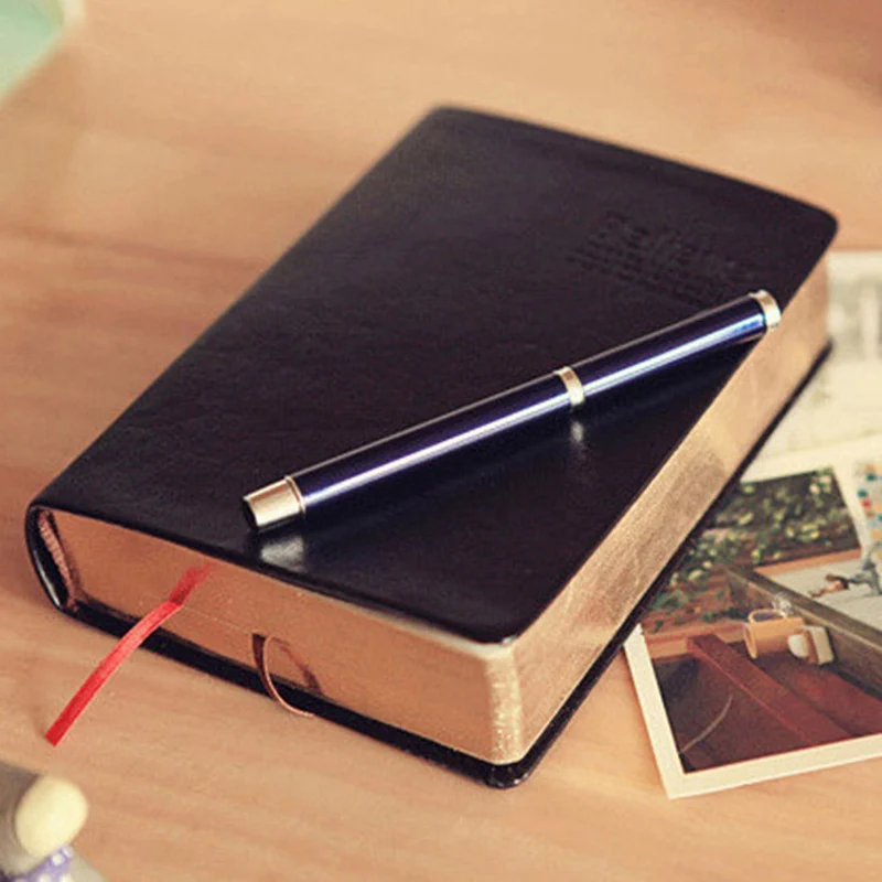 

Thick Paper Notebook Notepad Pu Leather Vintage Bible Diary Book Journals Agenda Planner School Office Stationery Supplies