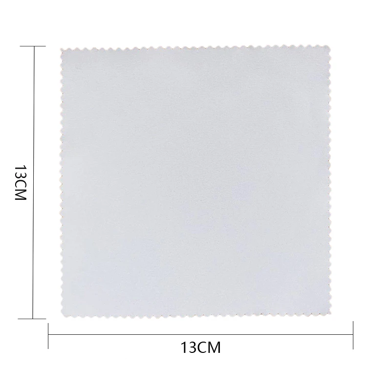 Microfiber White Glasses Cleaning Cloth Microfiber Velvet Sublimation Blank Glasses Clean Lens Cloth 30/50/100pcs 2