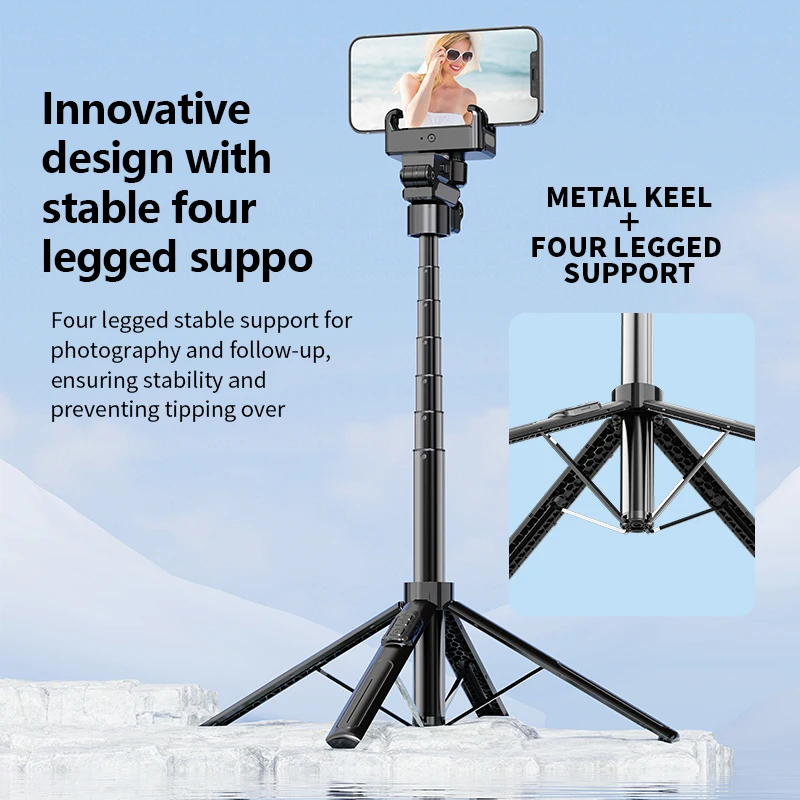 FANGTUOSI AI face tracking Tripod for Smartphone Stabilizer 360 Auto Rotation Follow Gimbal with Remote Selfie tripod For Vlog