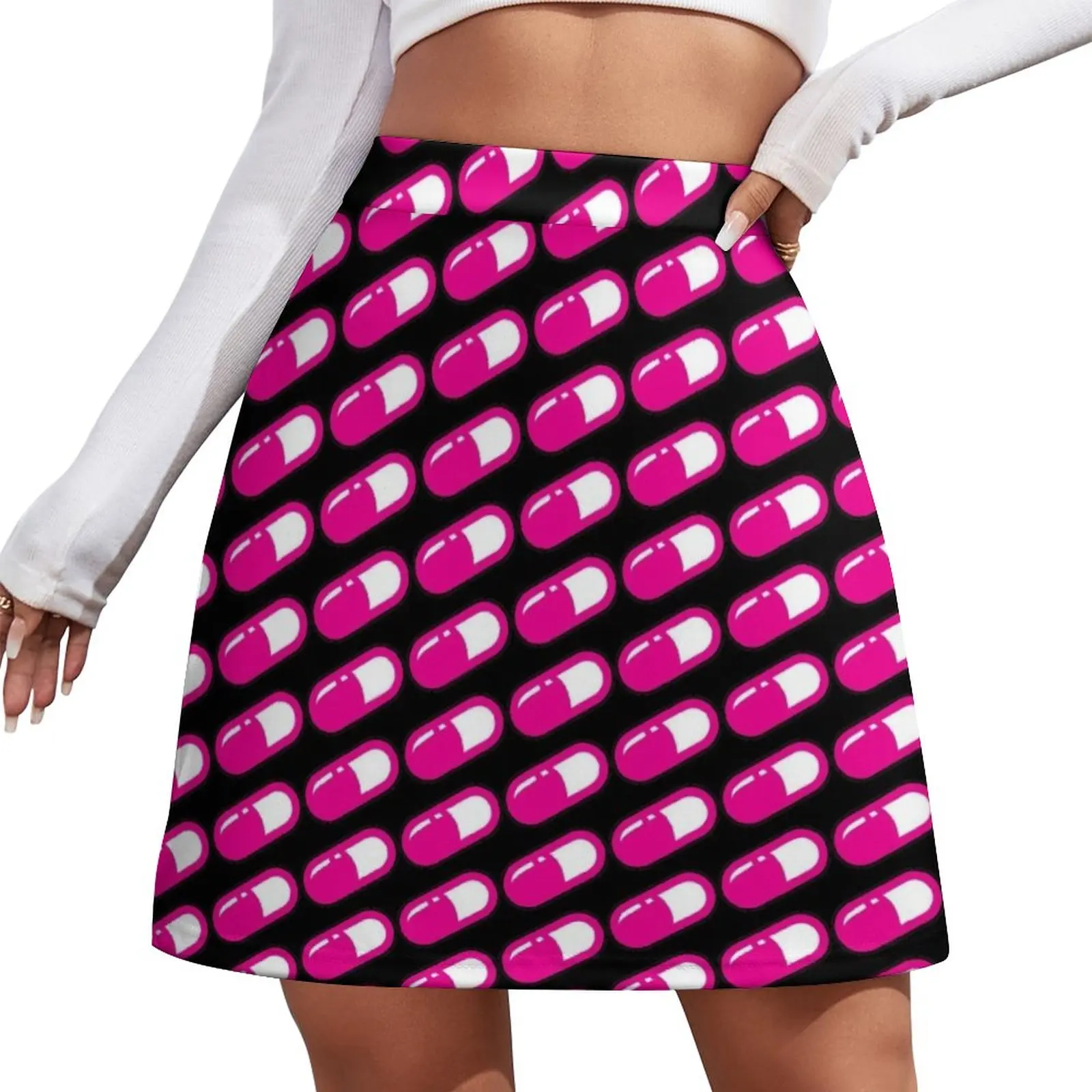 Tight Crew Pill Icon Mini Skirt Summer dress women's summer dress 2023 rave outfits for women