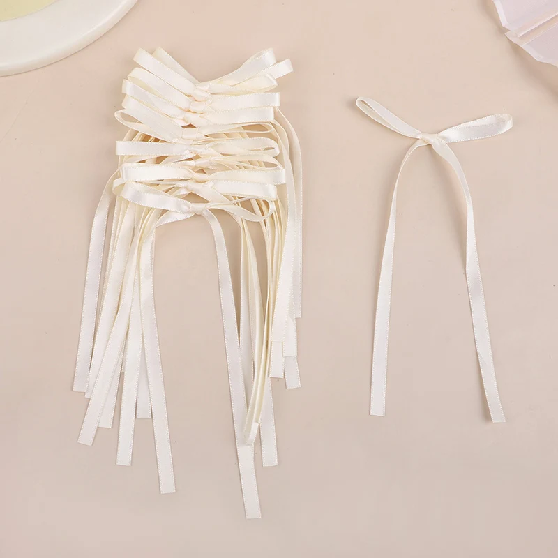 50/100 Stück Rosa Rote Schleifen Kuchendekoration Bänder Tortendeko Geburtstagsparty Zubehör Weihnachten Hochzeit Kuchen DIY Deko – Detail 7
