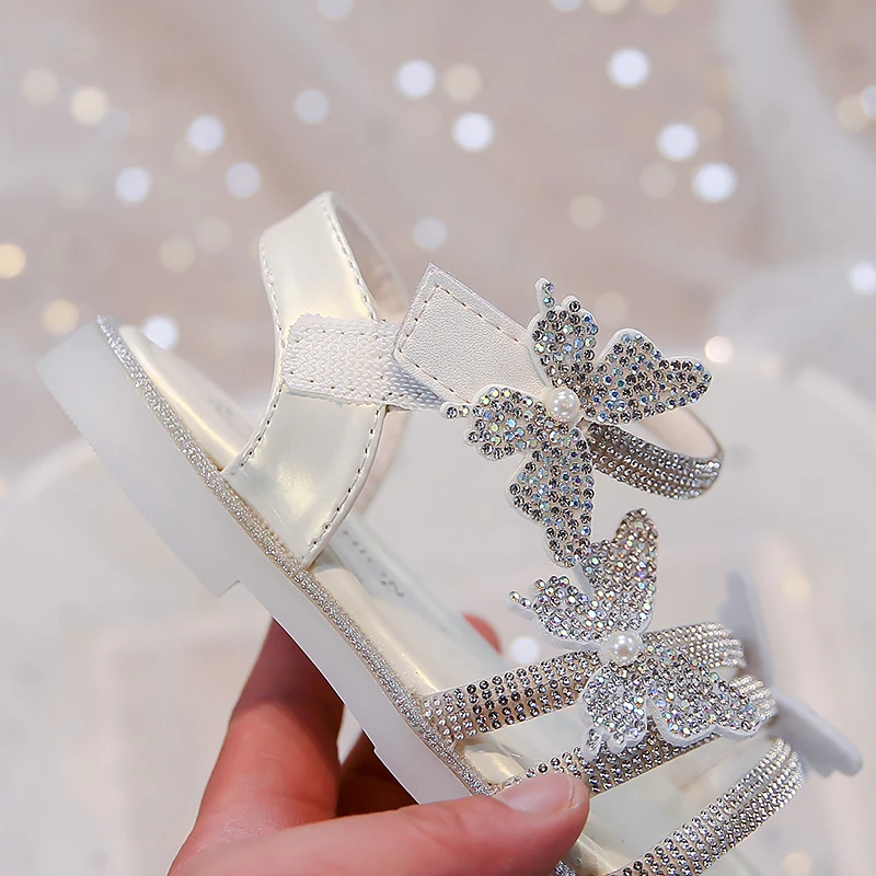 Girls Sparkly Sandals for Summer Beach Party