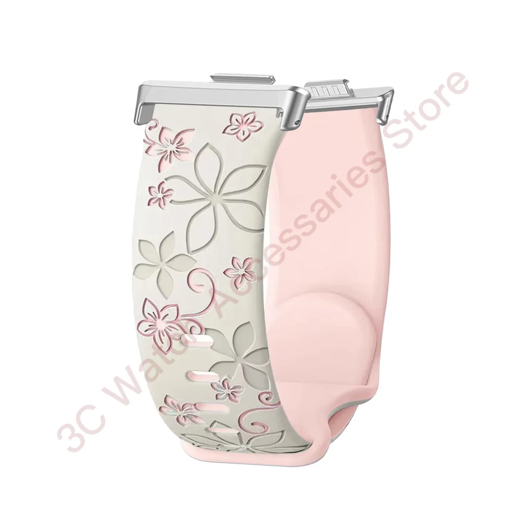 Stylish Printed Strap with Metal Bracelet