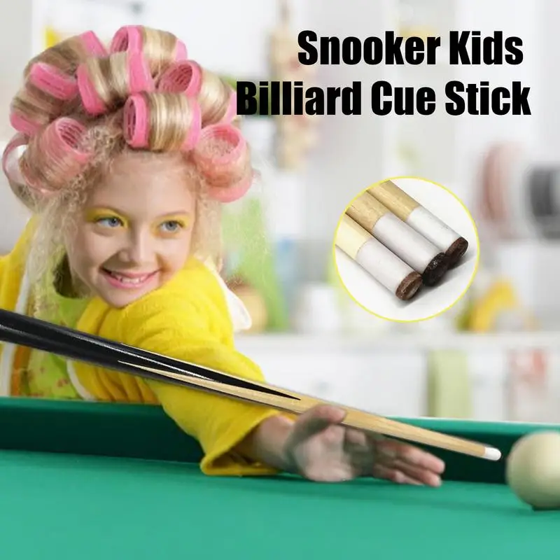 Wooden Pool Snooker Cues Set Of 2 - 57 Inch 2-Piece Screw Tip Billiard Sticks