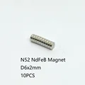 10PCS N52 D6x2mm