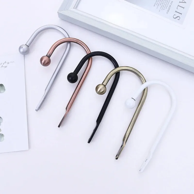 2PCS Retro Iron Simple Roundhead U-shaped Wall Hook Curtain Accessories Bedroom Kitchen Bathroom Hook with Screw 2023 New