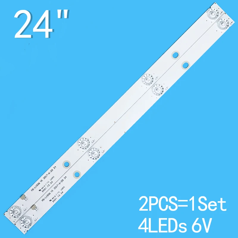 2 LED backlights with FOR Lehua 24 inch 4-light MS-L1936 UA24DF2110T2 V1 SHIVAKI STV-20LED17 6V/LED JS-D-JP2420-041EC E24F2000 2pcs 4leds 6v 415mm for 24 tv lehua 24l56 js d jp24dm 041ec 811 00915 r72 24d04 007