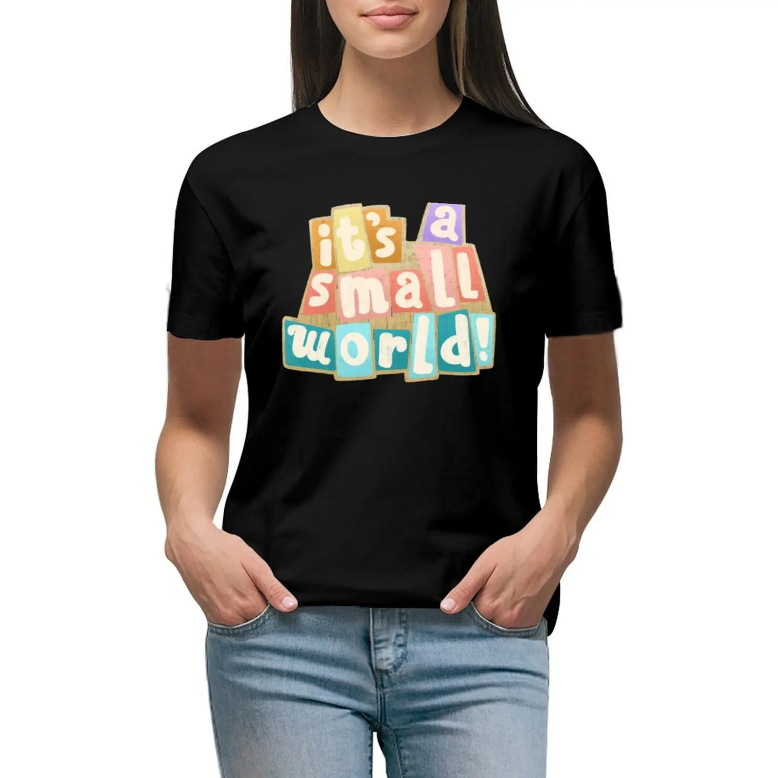 

It’s a small world T-shirt Female clothing vintage clothes aesthetic clothes tight shirts for Women