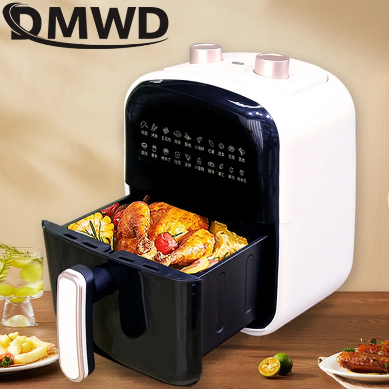 6L Electric Oil Free Fryer Air frying Oven Multifunction 360&deg;Baking Without Oil French Fries Pizza Machine Fried Chicken Oven