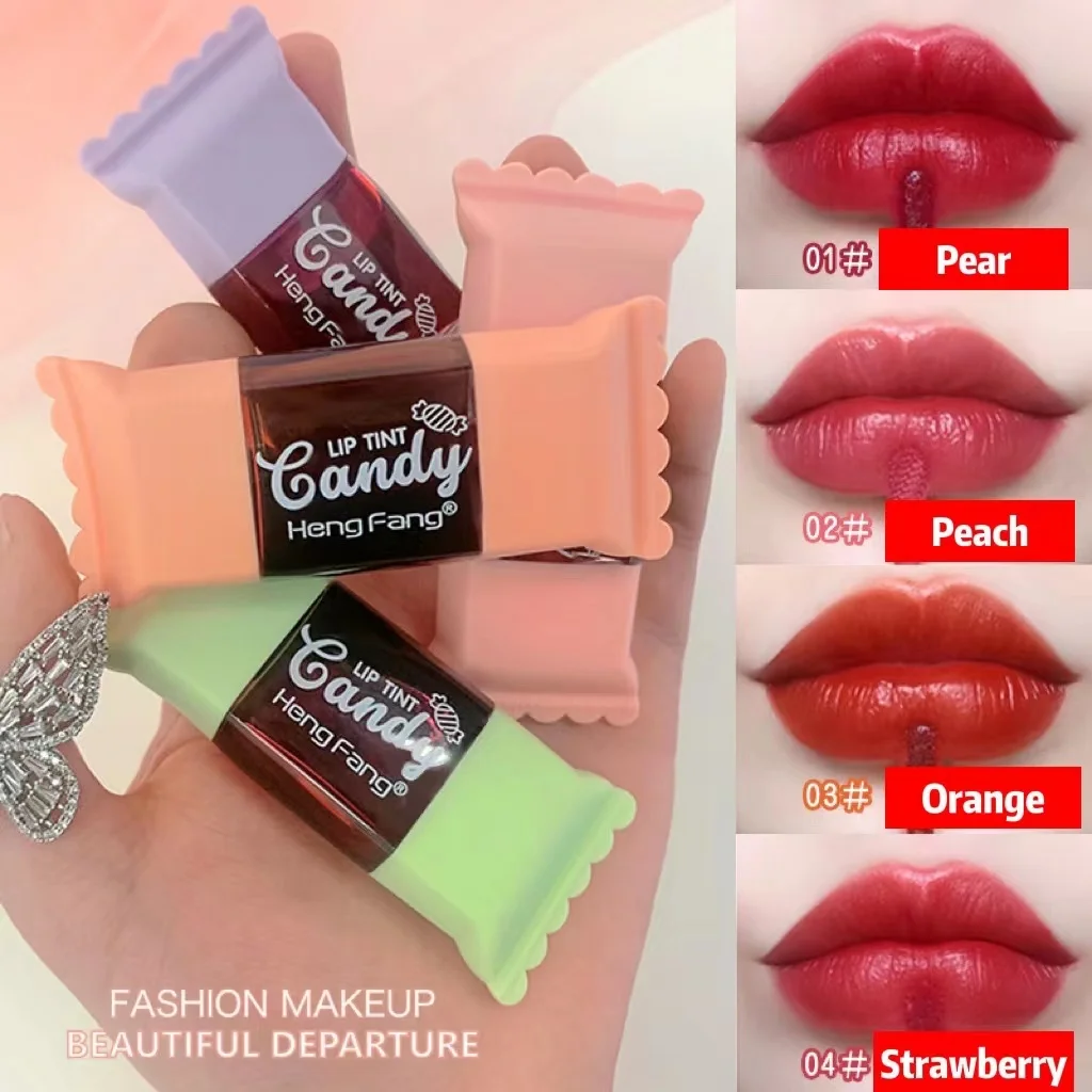 Cute Sweet Candy Lip Glaze Nonstick 4pcs Lipstick Set Long Lasting