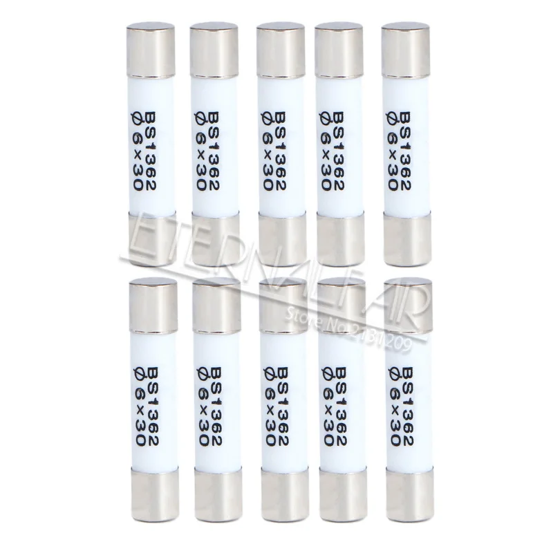 5 pezzi fusibili BS1362 6 * 25 fusibile in ceramica antisommossa sabbia 6x25mm 1A 2A 3A 5A 10A 13A 15A 20A 240V(10a,5pieces 5 pezzi fusibili BS1362 6 * 25 fusibile in ceramica antisommossa sabbia 6x25mm 1A 2A 3A 5A 10A 13A 15A 20A 240V(10a,5pieces