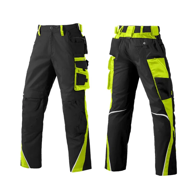 Fluorescent Cargo Pants - Reflective Stripes