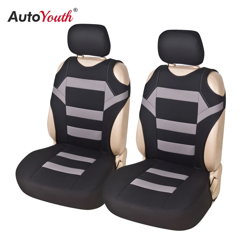 2 Pieces Set T Shirt Design Front Car Seat Cover Universal Fit Car Care