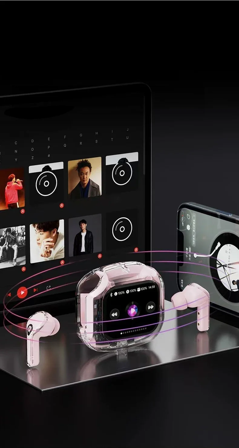 AI translation earbuds with touchscreen and real-time language translation
