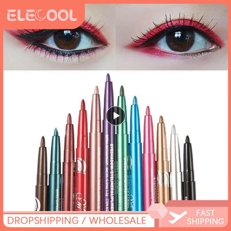 

set Makeup Shimmer Eyeliner Pencil WaterProof Quick Long-Lasting Liquid Eye liner Eye shadow Pen Cosmetic Kits TSLM1