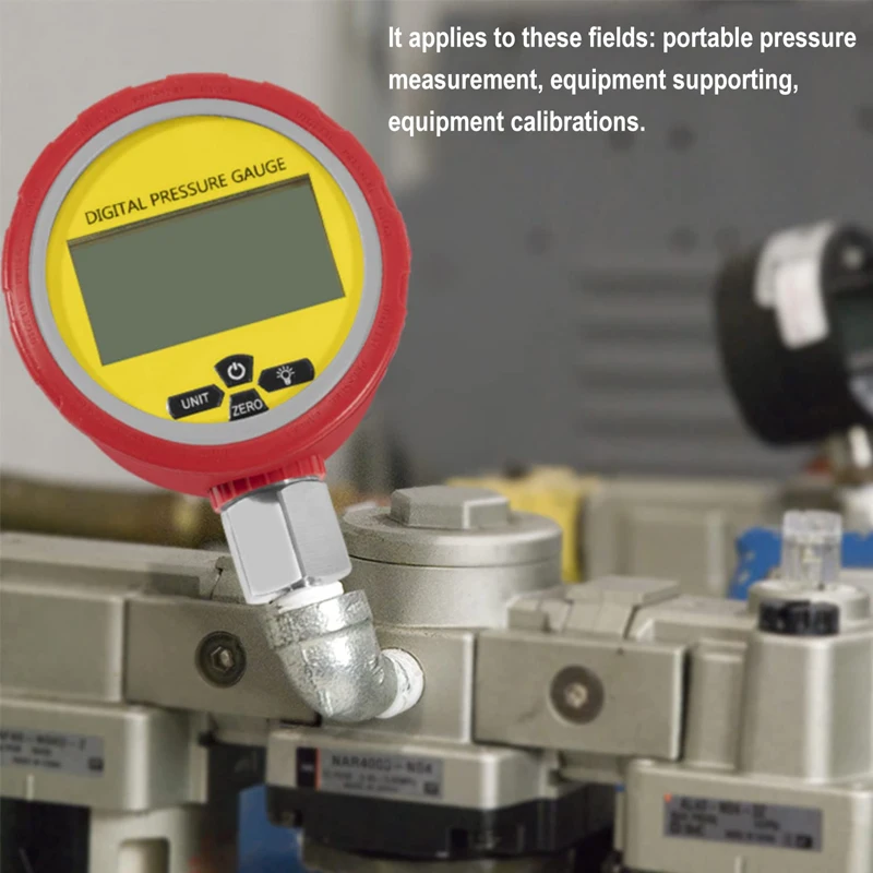 

10000PSI Digital Hydraulic Pressure Gauge with 1/4-Inch NPT Connector Base Entry 700BAR/70Mpa 3.15" Dial Size